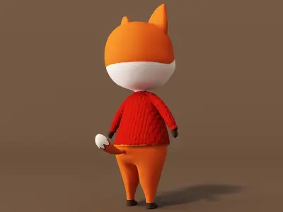 Cartoon fox 3D model order