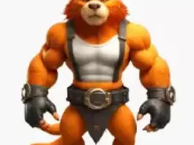 Anthropomorphic lion  3D model