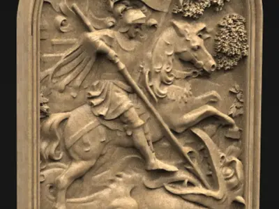 Saint George 3D model frame 3D print model