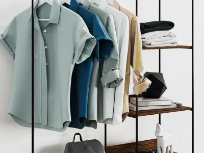 Hallway Hanger REBEL on wheels loft 3D model