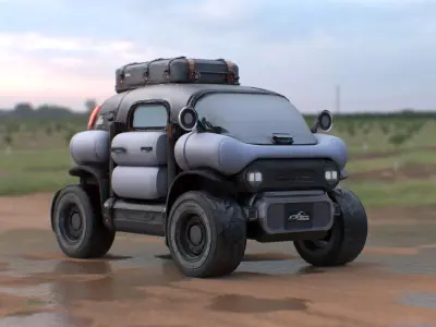 Futuristic Off-Road Concept Vehicle 3D model