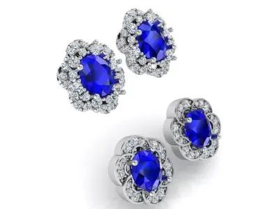 Flower Earring 3291 3D print model
