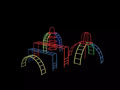 Playground Monkey Bars 3D model get
