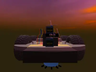 robot car Free low-poly 3D model