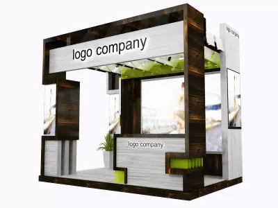  Booth Exhibition Stand a1  3D model