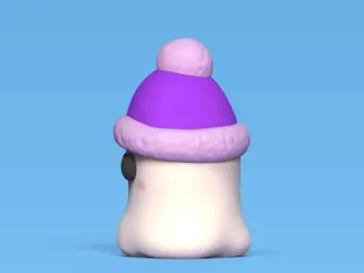Ghost Winter Cap 3D print model