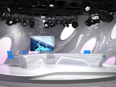 Virtual TV Studio 07 3D model