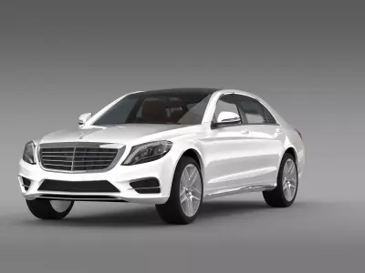 Mercedes Benz S 300 Lang BlueTec Hybrid V222 2016 3D model