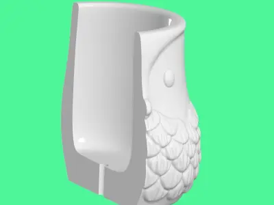 Beautiful vase owl  3D print model