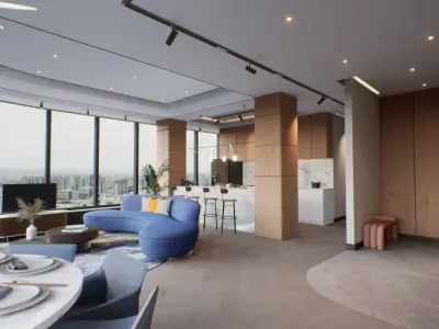 VR Apartment virtual showroom Unreal engine Low-poly 3D model