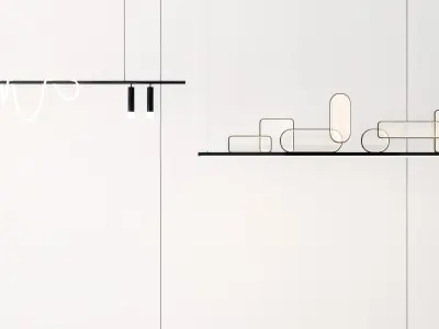 Modern combination chandelier 3D model