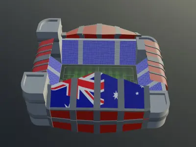 Football Stadium - Australia Low-poly 3D model