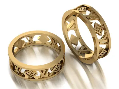 Luxury  ring 3D print model