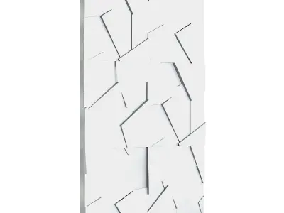Cracked Metal Wall Panel 3D model