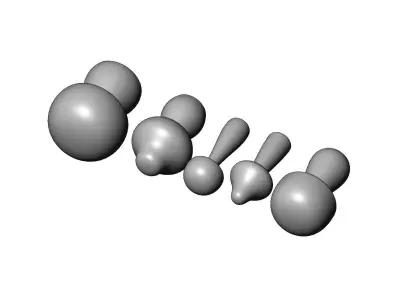 Mushroom peg doll decor shapes 3D print model