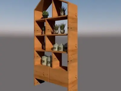 CAFE  SHELE STYLE FOR ALL SPACE Free 3D model