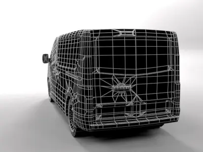 RENAULT TRAFFIC 2015 LOWPOLY Low-poly 3D model