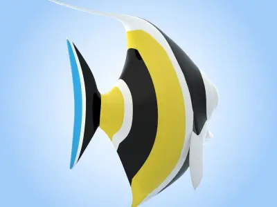 Moorish Idol 3D model