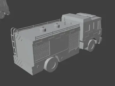 Korea Fire Fighter Truck firetruck Free 3D print model