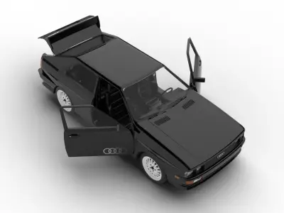 Audi Quattro UR 1980 HQ 3d model 3D model