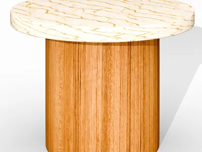 Coffee Table Set Low-poly 3D model