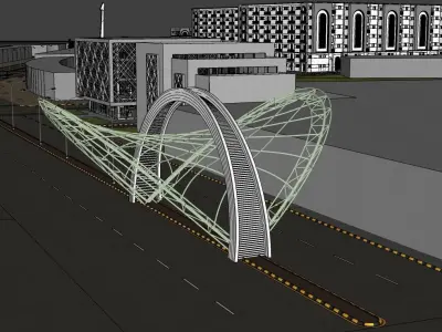 Entrance Steel Gate Only Model 3D model