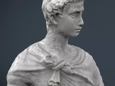 ROMAN BUST 3 Low-poly 3D model