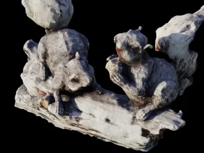 Squirrel Decoration 3D Scan Free 3D model