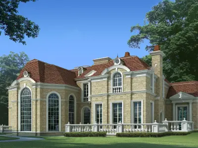 3D model of 2022 luxury fashion villa exterior 31 3D model