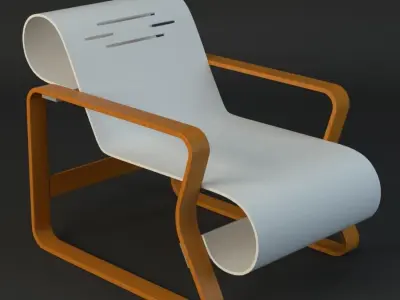alvar aalto chair 3D model