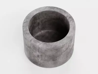 -Concrete Flower Pot V6- 3D model