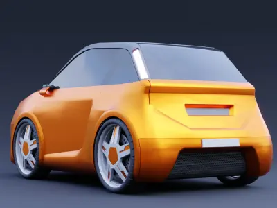 Stylized Compact Car - Low-Poly Game and Animation Model Low-poly 3D model