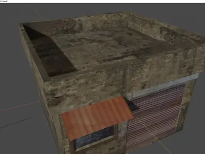 House or Shop Game Ready 3D Model  Low-poly 3D model