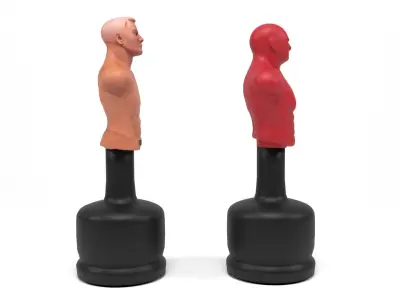 Punching Dummies Low-poly 3D model