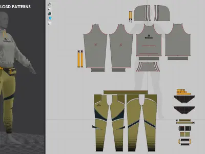 Girls Outfit 9 - Marvelous Designer with Video Process 3D model