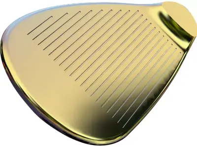 GOLF1 gold golf club head 3D print model