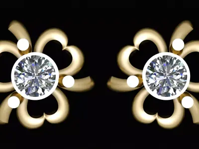 MODERN FASHION EARRING 3D PRINTABLE MODEL  3D print model