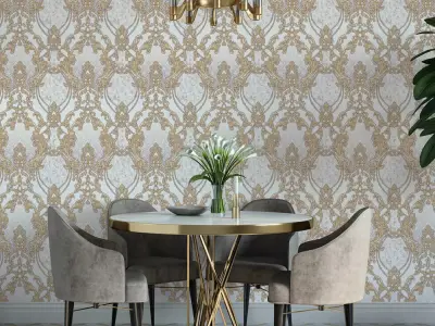 Regal Gold Rococo Wallpaper  Texture
