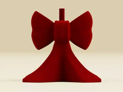 Christmas Red Bow Tree Stand 3D model