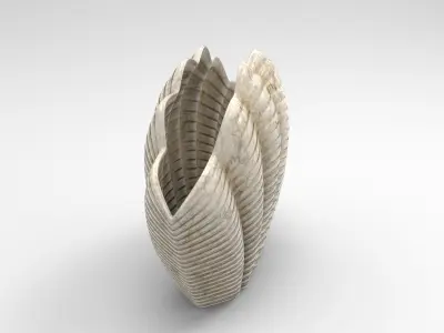 Seashell Vase Low-poly 3D model