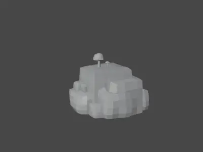 Low Poly Rock Cliff Free low-poly 3D model