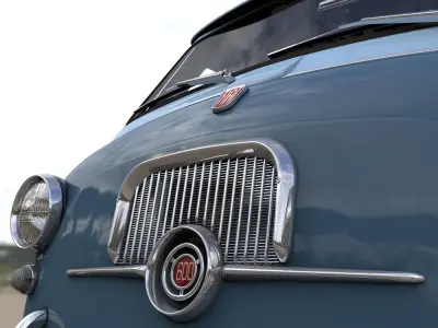 FIAT 600 MULTIPLA CORIASCO FAMILIARE 1956 3D model