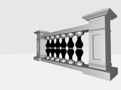 Contemporary 3D Balustrade Concepts 3D model