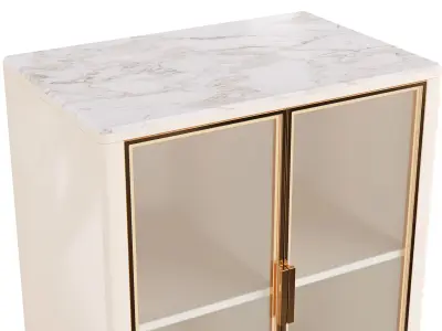 Homary-Italian Light Luxury Display Cabinet 3D model