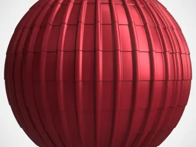 Roof Tile Materials 27- By 3 color Pbr By Sbsar 4k Low-poly 3D model