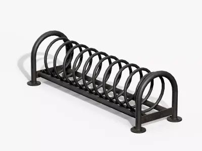 Bicycle Stand Type E Low-poly 3D model