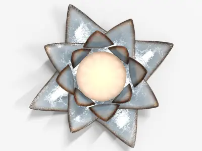 Antique Candle Low-poly 3D model