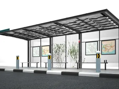 BUS SHELTER TYPE 2 3D model