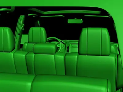 PAJERO interior of suv 3D model
