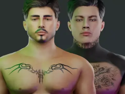 X2 MALE AVATAR BASED IN AVATURN - S Y - edition FREE CHARACTER Free low-poly 3D model